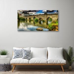 Obraz Canvas Most rieka architektúra 100x50 cm