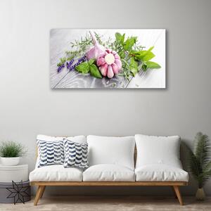 Obraz Canvas Cesnak byliny do kuchyne 100x50 cm