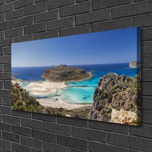 Obraz Canvas Ostrov more pláž hory 100x50 cm