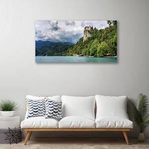 Obraz Canvas Zámok v horách les príroda 100x50 cm