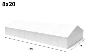 TENTino Veľkokapacitná párty stan 8x20 m PPS STAV: BAZAROVÝ BÍLÝ