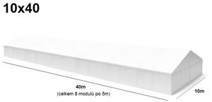 TENTino Veľkokapacitná párty stan 10x40 m PPS STAV: NOVÝ BÍLÝ