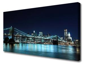 Obraz Canvas Most mesto architektúra noc 125x50 cm