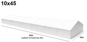 TENTino Veľkokapacitná párty stan 10x45 m PPS STAV: NOVÝ BÍLÝ