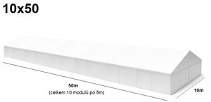 TENTino Veľkokapacitná párty stan 10x50 m PPS STAV: NOVÝ BÍLÝ