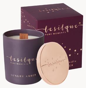 Ručne vyrobená vonná sójová sviečka's dreveným knôtom Luxury Amber, 300 g