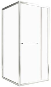 Novoterm Štvorcový sprchový kút NV-Heidi CHR SQ 80x80 chróm/transparent - bez vaničky