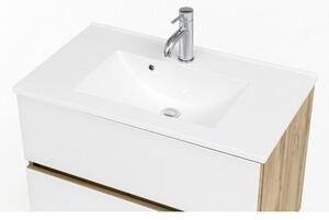 SKRINKA S UMÝVADLOM, biela, farby duba, 80 cm Held - Kúpeľňové skrinky, Online Only