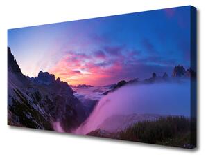 Obraz Canvas Hmla hory východ slnka 100x50 cm