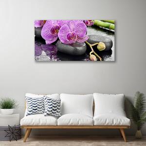 Obraz Canvas Kamene zen orchidea kúpele 100x50 cm