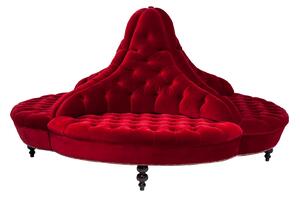 Boudoir sedačka červená
