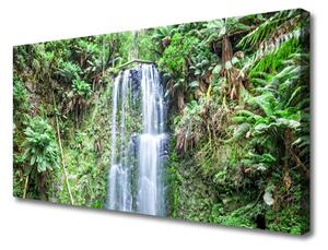 Obraz Canvas Vodopád stromy príroda 125x50 cm