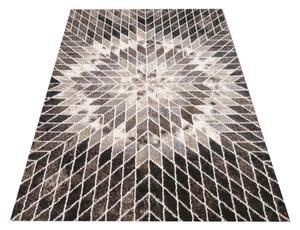 DY Hnedý koberec s geometrickým vzorom Panamero 10 Rozmer: 60x100 cm