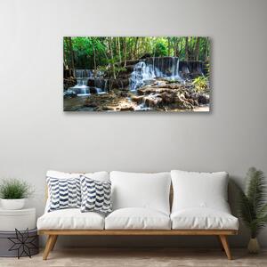 Obraz Canvas Vodopád les príroda 100x50 cm