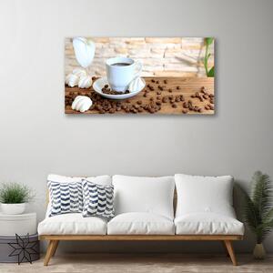 Obraz Canvas Hrnček káva zrnká kuchyňa 100x50 cm