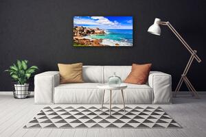Obraz Canvas Pláž skaly more krajina 100x50 cm