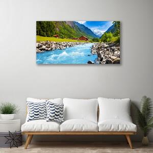 Obraz Canvas Hory rieka príroda 100x50 cm