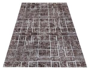 DY Hnedý koberec s bielymi linkami Panamero 09 Rozmer: 60x100 cm