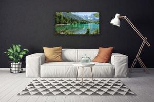 Obraz Canvas Hory jazero les príroda 100x50 cm