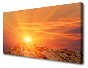 Obraz Canvas Slnko nebo hora krajina 100x50 cm