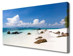 Obraz Canvas Pláž kamene krajina 100x50 cm