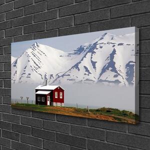 Obraz Canvas Hora dom krajina 100x50 cm