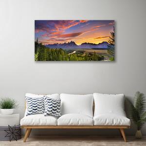 Obraz Canvas Hora les slnko príroda 100x50 cm
