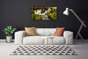 Obraz Canvas Vodopád skaly príroda 100x50 cm