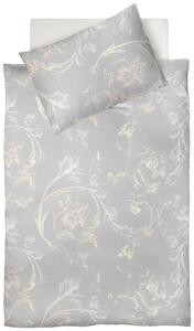 POSTEĽNÁ BIELIZEŇ, satén, sivá, svetložltá, 140/200 cm Fleuresse - Obliečky & plachty