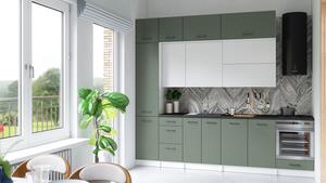 Kuchynská linka DAFNI 280cm Biela + olive