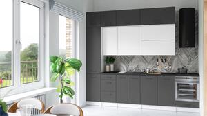 Kuchynská linka DAFNI 280cm Biela + grafit