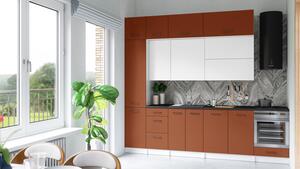 Kuchynská linka DAFNI 280cm Biela + brick