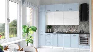 Kuchynská linka DAFNI 280cm Biela + denim