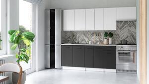 Kuchynská linka ALIMOS 240cm Biela + grafit