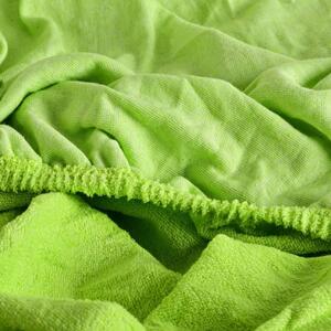 Plachta posteľná zelená froté EMI: Plachta 90 (100)x200