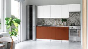 Kuchynská linka ALIMOS 240cm Biela + brick