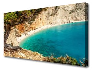 Obraz Canvas Záliv more skaly pláž 125x50 cm