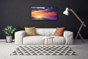 Obraz Canvas Slnko hory príroda 100x50 cm