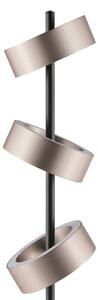 Brilliant LED stojacia lampa Axion, čierna/hnedá, výška 150 cm, stmievateľné., Hnedá / hrdzavá, Obývacia izba / jedáleň, kov, Moderný
