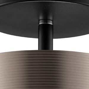Brilliant LED stojacia lampa osvetľujúca strop Axion, čierne/hnedé, Ø 15 cm, Memory,, Hnedá / hrdzavá, Obývacia izba / jedáleň, kov, Moderný