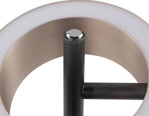 Brilliant Stolová LED lampa Axion, čierna/hnedá, výška 45 cm,, Hnedá / hrdzavá, Obývacia izba / jedáleň, kov, Moderný