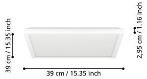 Eglo 901461-LED St. kúpeľ. svietidlo ROVITO-R 17,6W/230V 39x39 cm IP44 biela + DO