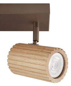 Brilliant Stropné svietidlo Lakewood, drevo, dĺžka 31 cm, 2-pl., Svetlé drevo, Obývacia izba / jedáleň, Drevo, Moderný
