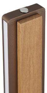 Brilliant LED stojacia lampa Arviso, v odtieni dreva, dub, výška 142 cm,, Svetlé drevo, Obývacia izba / jedáleň, Drevo, Moderný