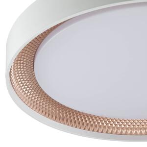 Brilliant Stropné LED svetlo Waldo, biele/ružovo-zlaté, Ø 38,5 cm, stmievateľné., Biela / opálová, Obývacia izba / jedáleň, kov, Moderný