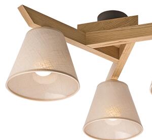 Brilagi - LED Prisadený luster ANTHONY 3xE14/40W/230V dub/béžová