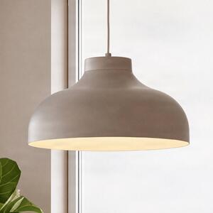 Luminex Závesné svietidlo Basca, béžové, kov, Ø 40 cm, E27, Krémová / jantárovo žltá, Obývacia izba / jedáleň, kov, Závesné svietidlo