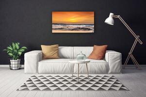 Obraz Canvas More slnko vlny krajina 100x50 cm