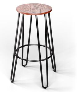 Blumfeldt Bistro stolička Hamilton 1 ks. Drevený oceľový rám Ø 33 cm