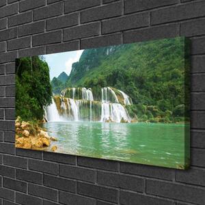 Obraz Canvas Les vodopád príroda 100x50 cm